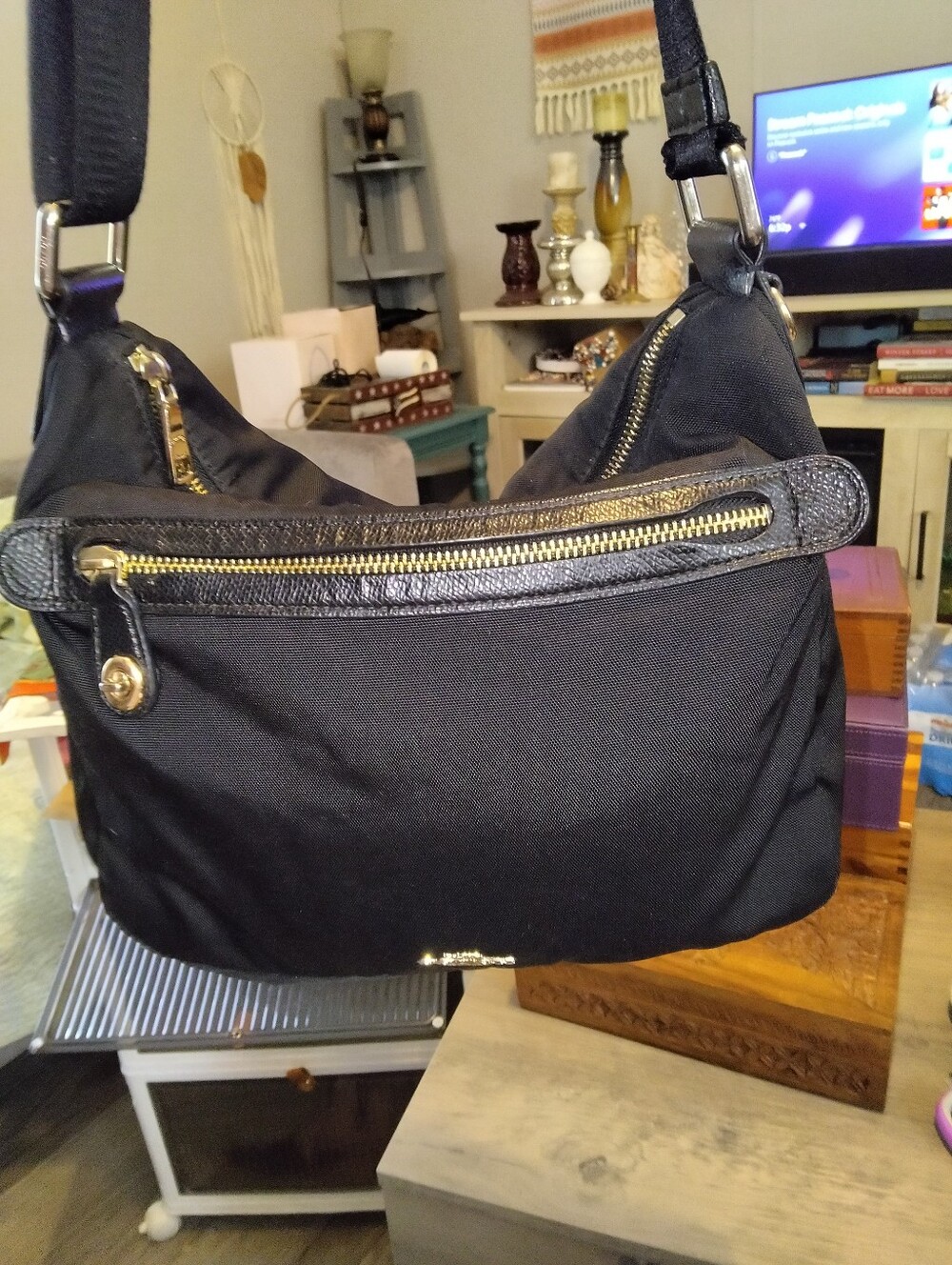 Coach Black Nylon Crossbody Bag with Adjustable Strap